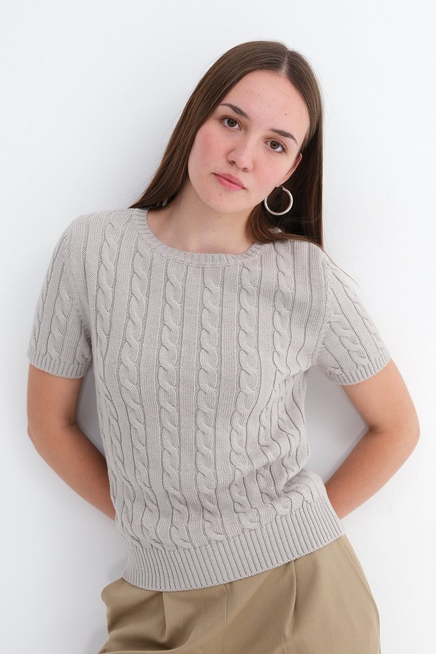 Short Sleeve Knitwear T10362