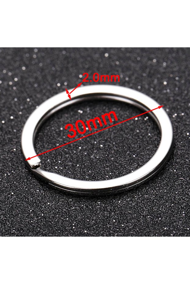 Outer Dia 30mm 20pcs Metal Split Jump Rings Metal Hooks for DIY Keychain Pendant Making Accessory