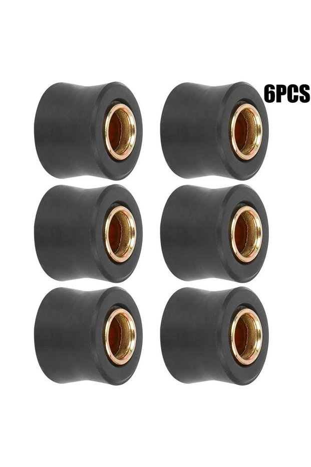6 X Bush Shock Absorber Rear Rubber Ring Bushing 10mmx20mm Accessories Black Motorbike Universal Sho