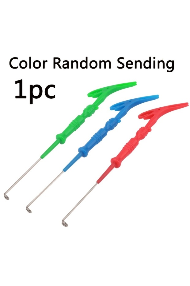 1 PC Random colour 1pc 3 in 1 Extractor Fishing Universal Fly Nail Knot Tying Tools Hook Remover Qui