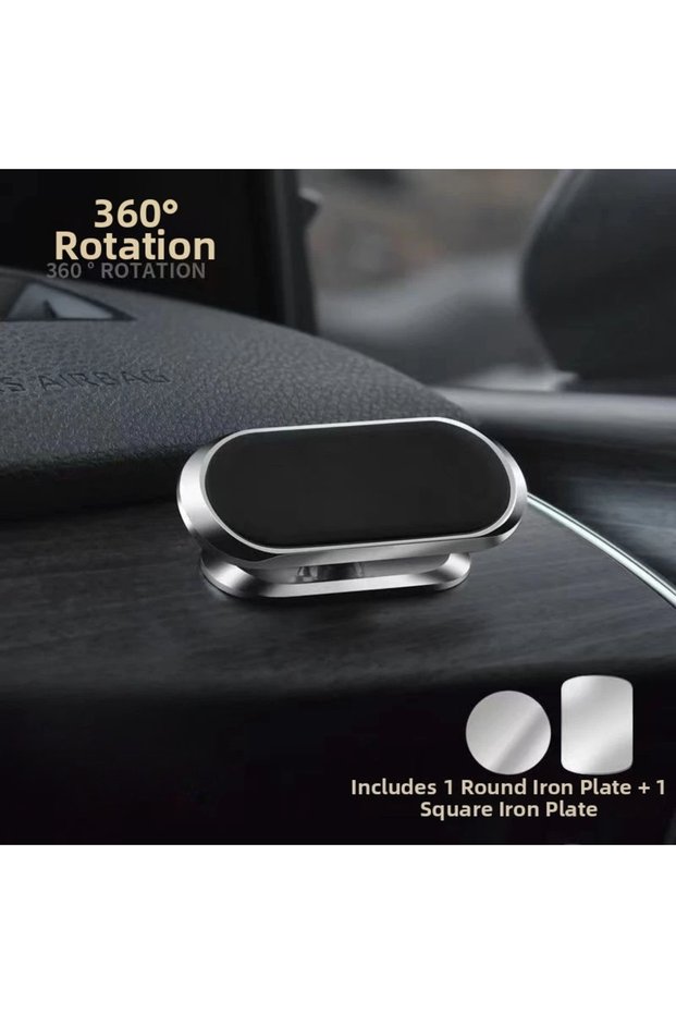 Silver New Magnetic Car Phone Holder For iPhone 15 14 13 12 11 Samsung Redmi Mobile Cell Phone Holde