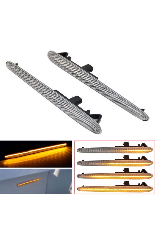 Dynamic Crystal 1Pair Dynamic LED Arrow Side Marker Turn Signal Blinker Flowing Light Fit For Alfa R