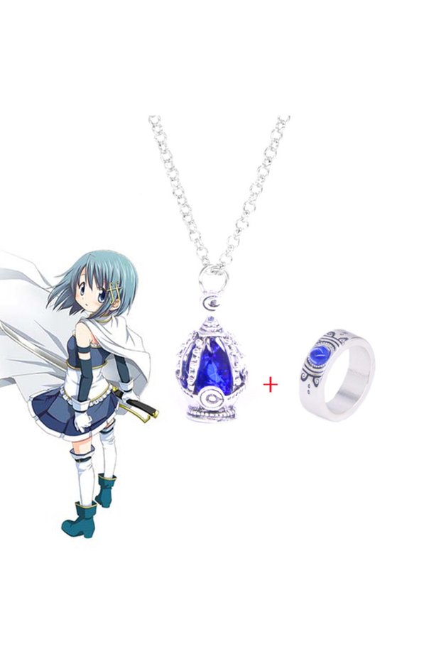 Miki Sayaka Anime Puella Magi Madoka Magica Cosplay Necklace Kaname Madoka Miki Sayaka Soul Gem Pend