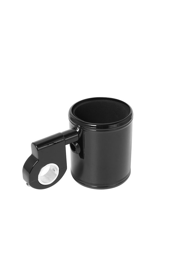 Black ABS Motorcycle Adjustable Cup Holder Handlebar Drink Bottle 22mm-32mm For Universal Harley Tou
