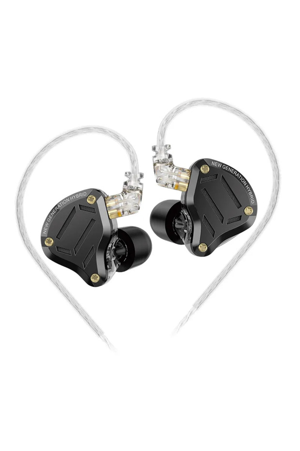 black no mic KZ ZS10 Pro 2 HIFI Metal Earphone In Ear Bass Earbud 4-Level Tuning Switch Headphone 2P