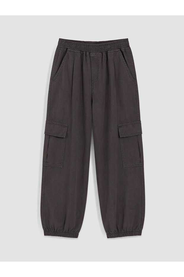 Peak New Season Brown Relaxed Fit Cargo Pants for Girls.