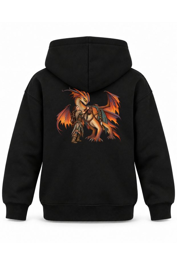 How to Train Your Dragon Valka's Bag Printed Black Kids Hoodie