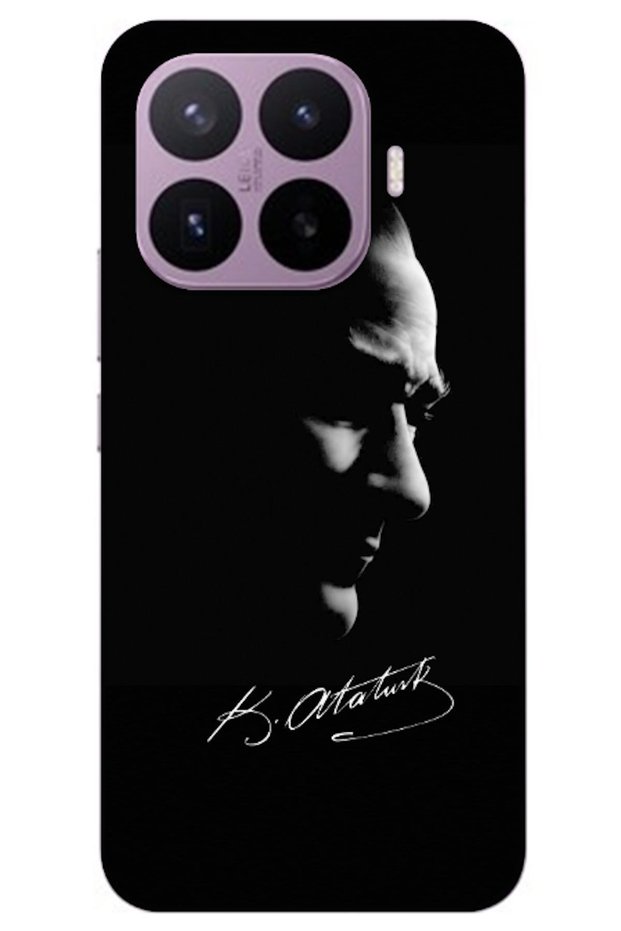 Mi 17t Pro Compatible Case Mustafa Kemal Atatürk Black Silicone Case (Printed)