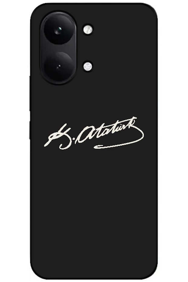 Poco X8 Pro Max Compatible Case Ataturk Signature Silicone Case (Printed)