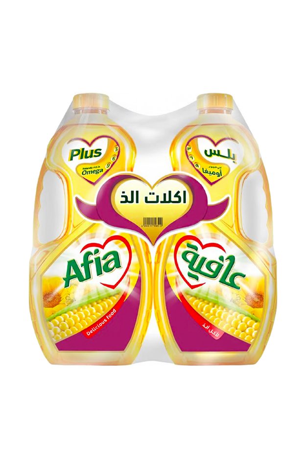 زيت عافية الذرة بلس أوميجا، 1.5 لتر × 2