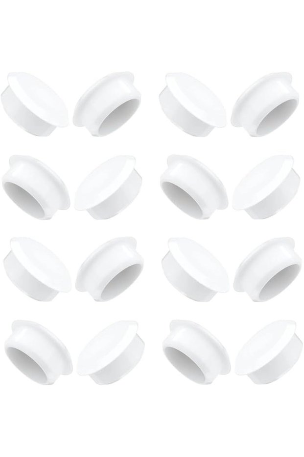 SCREW HEAD CAP PUSH-IN WHITE 10mm