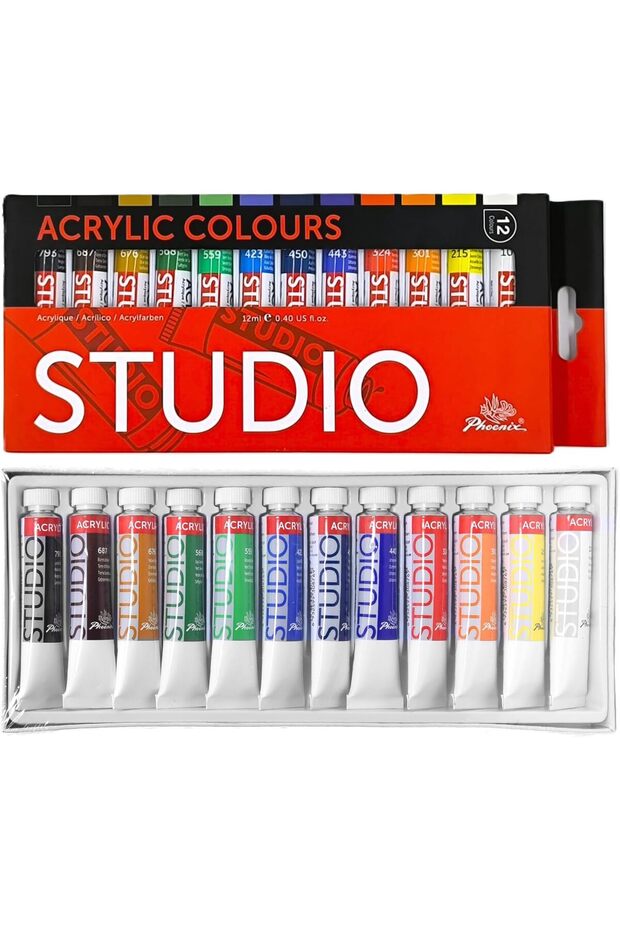 Artists's Acrylic Colour 12-Piece Set