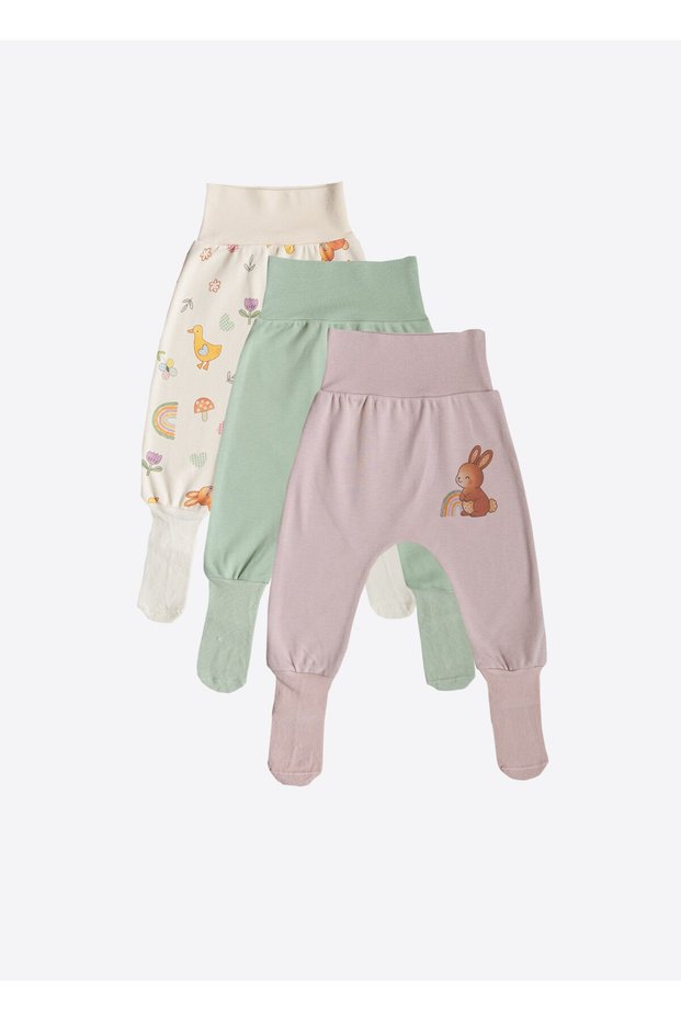 Organic Cute Bunny 3-Piece Sock Set Pink