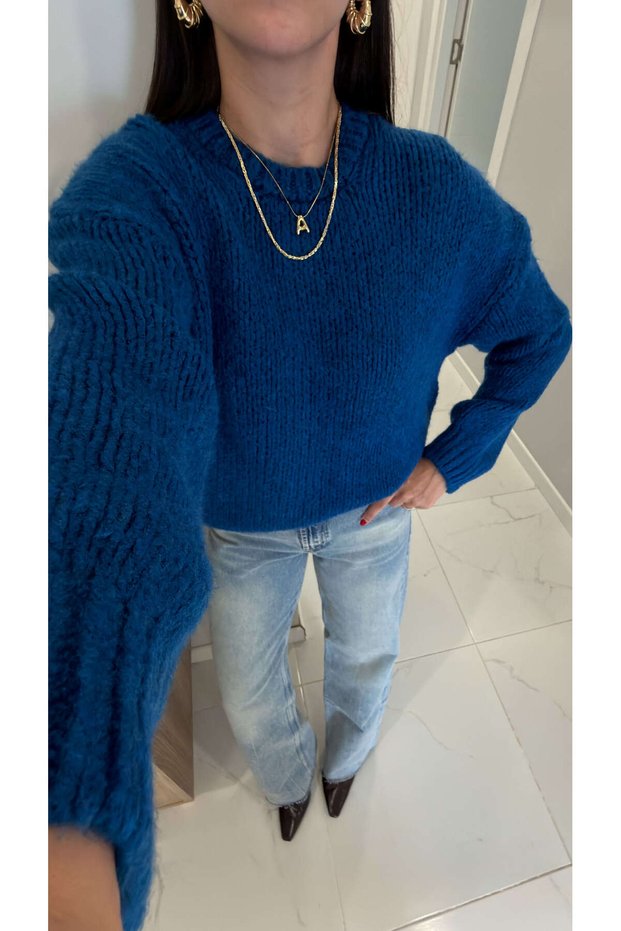 Utre Saks Blue Long Sleeve Knitwear