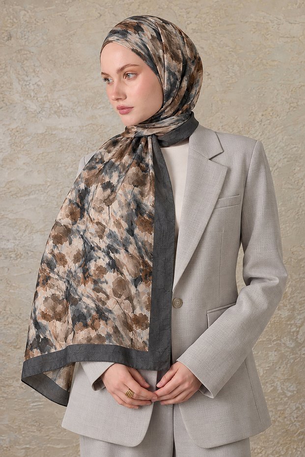 Smoked Poppy Pattern Kraş Shawl