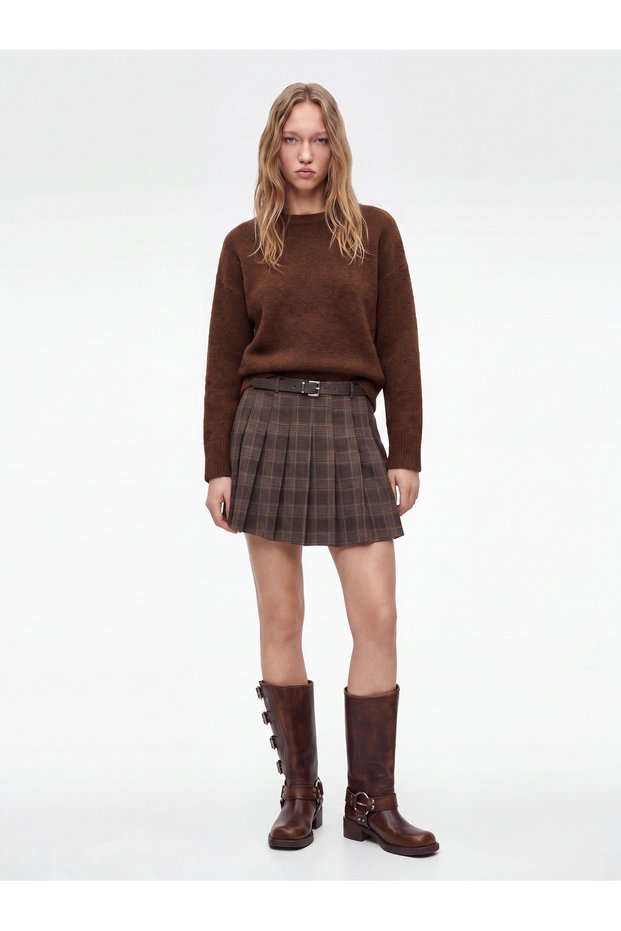 Long Sleeve Crew Neck Basic Knitwear Sweater