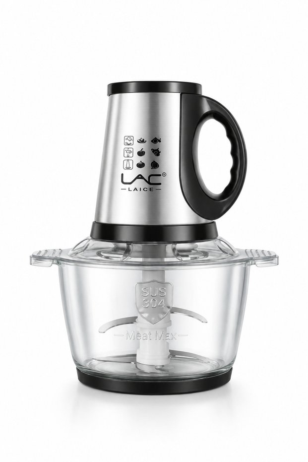 Home Kitchen Multi-function Electric Meat Grinder, Glass Bowl Food Processor, Easy Clean Mincer for Baby Food & Seasonings