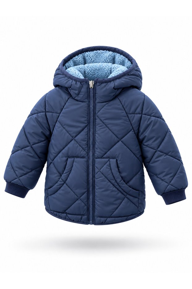 Boy's Reversible Coat 2-7 Years Old Navy Blue
