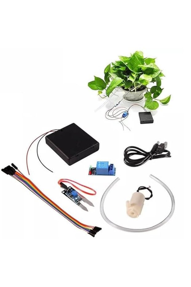 Automatic Irrigation DIY Kit, Self-Watering System with Soil Moisture Sensor, Relay Module, Water Pu