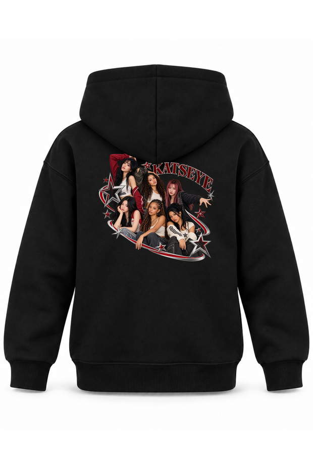 Katseye Star Ladder Stage Printed Children's Hooded Sweatshirt