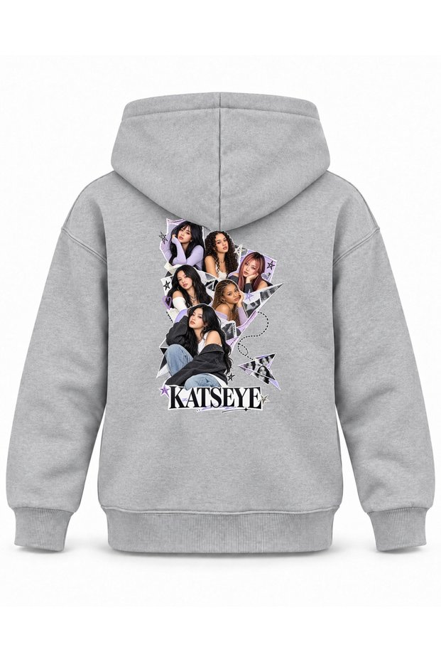 Katseye Paper Plane Editorial Printed Children's Hooded Sweatshirt