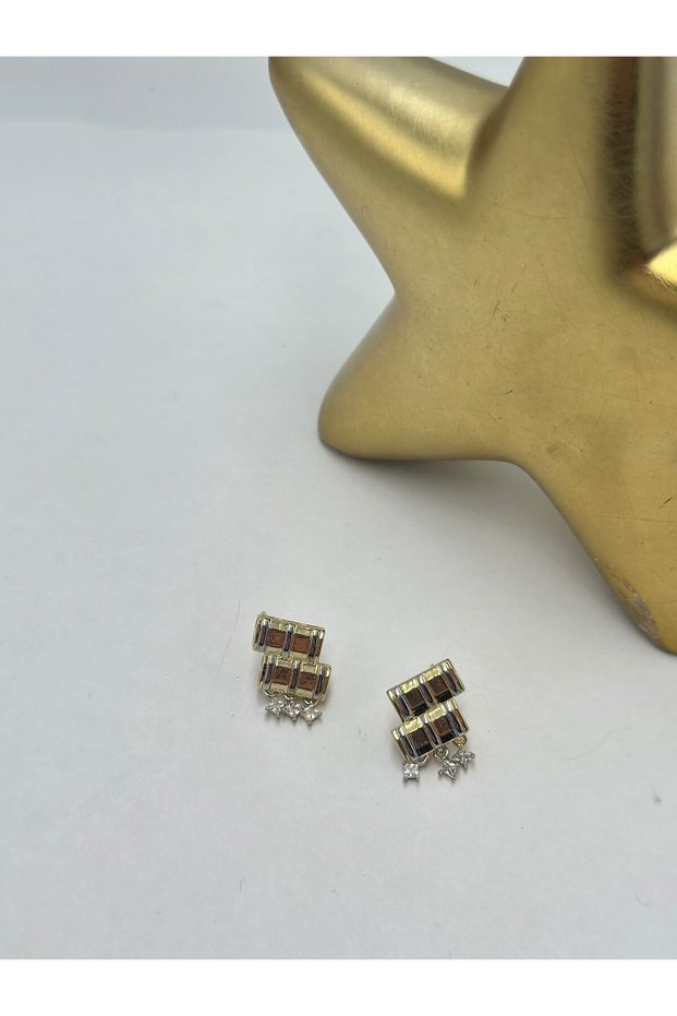 Minimal Asymmetric Dual Color Earrings (Steel)