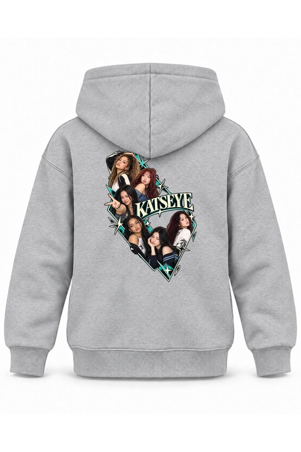 Katseye Diamond Sticker Stage Printed Children's Hooded Sweatshirt