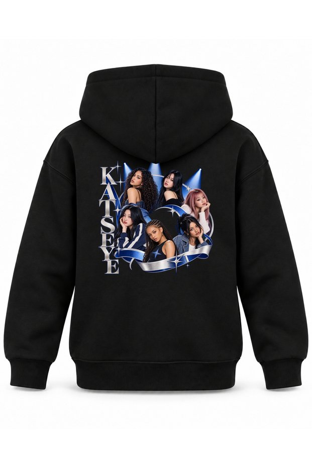 Katseye Stage Lights Portrait Printed Children's Hooded Sweatshirt