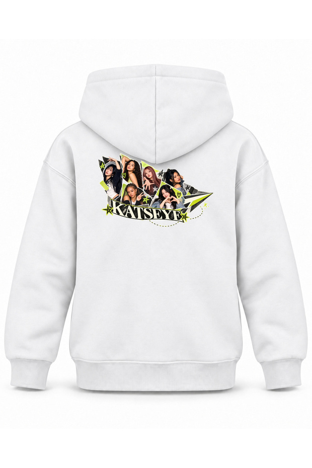 Katseye Paper Plane Scene Printed Children's Hooded Sweatshirt