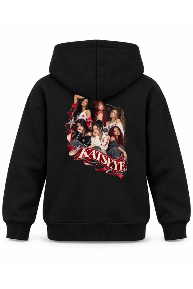 Katseye Stitched Photo Props Printed Children's Hooded Sweatshirt
