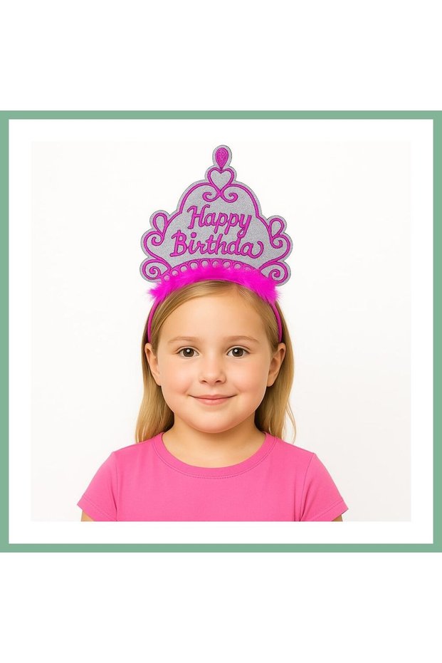 Pink Happy Birthday Princess Crown? Birthday Crown Accessory Bsk2026