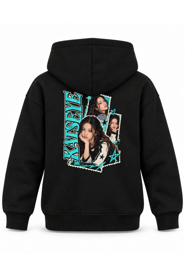 Katseye Pul Collection Graphic Printed Children's Hooded Sweatshirt