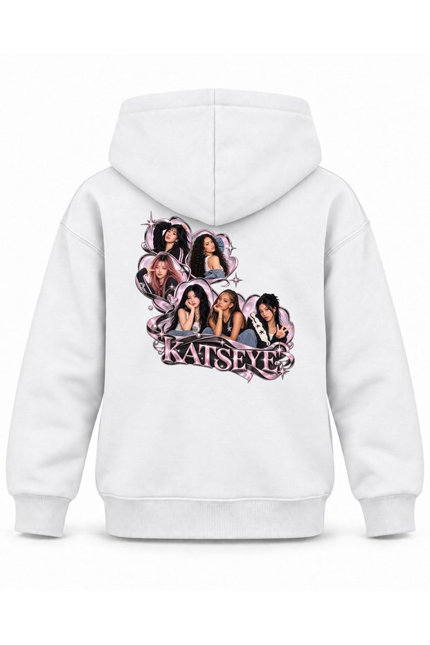 Katseye Crystal Flower Stage Printed Children's Hooded Sweatshirt