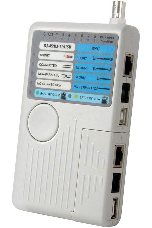 كابل شبكة الهاتف 4 في 1 - RJ45 وRJ11 وBNC وUSB