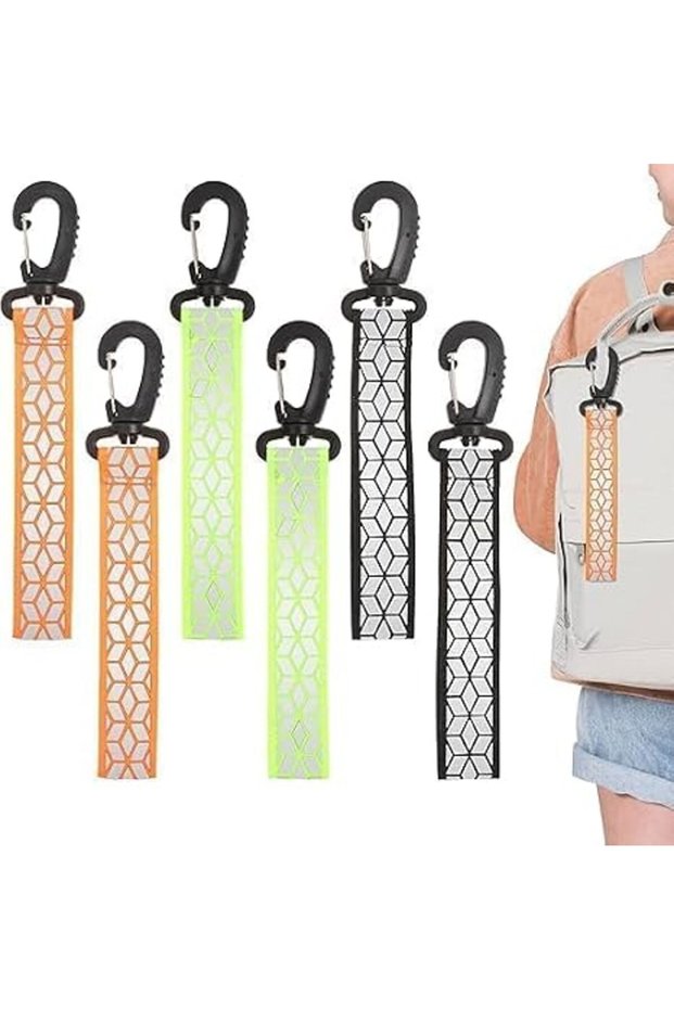 6 Pcs Reflective Straps, Reflective Backpack Tags
