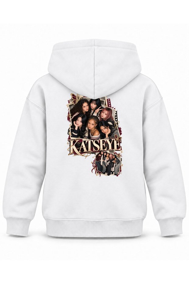 Katseye Butterfly Clip Editorial Printed Children's Hooded Sweatshirt