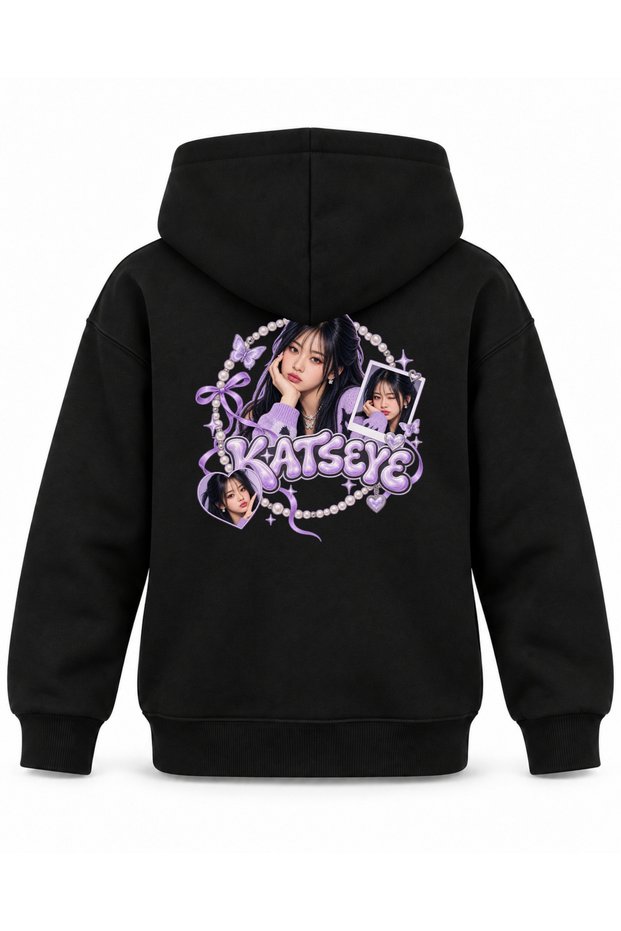 Katseye Pearl Ring Character Printed Children's Hooded Sweatshirt