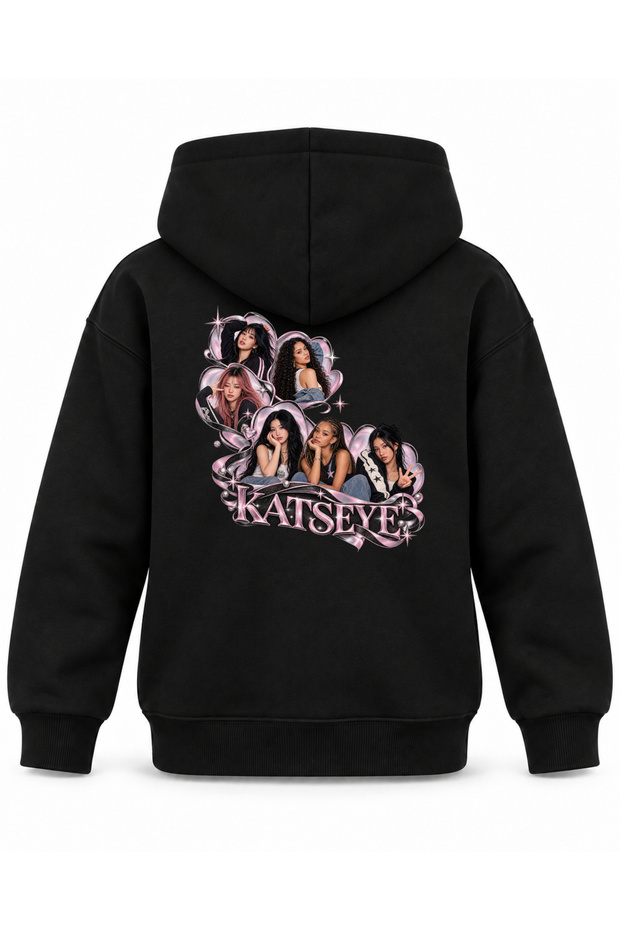 Katseye Crystal Flower Stage Printed Children's Hooded Sweatshirt