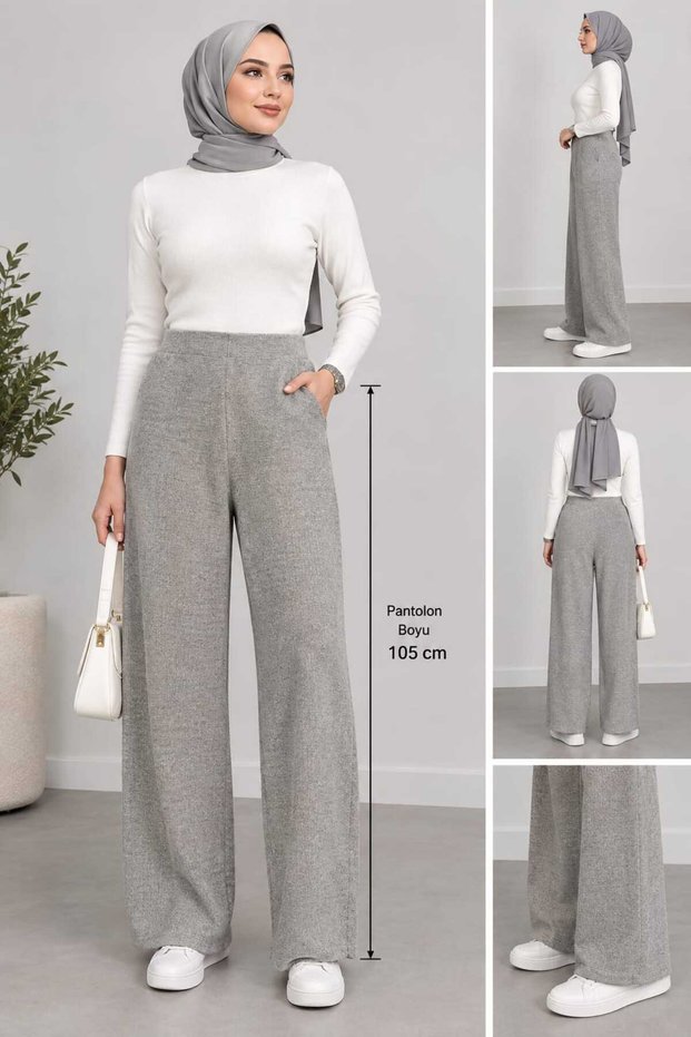 Women's Winter Comfortable Fit Elastic Waist Knitwear Trousers