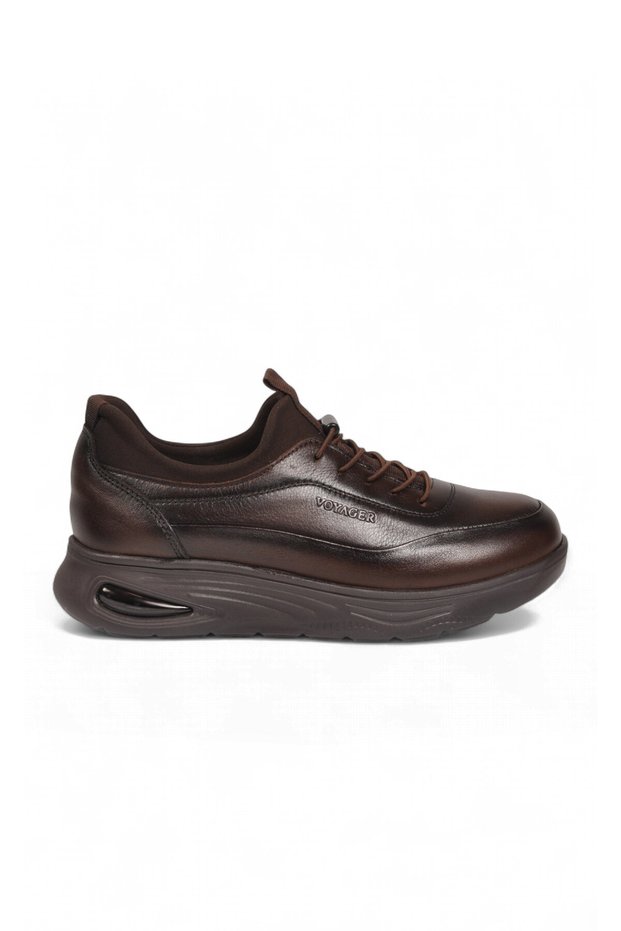 Brown Genuine Leather Anatomical Comfortable Sole Women's Casual Shoes Z995