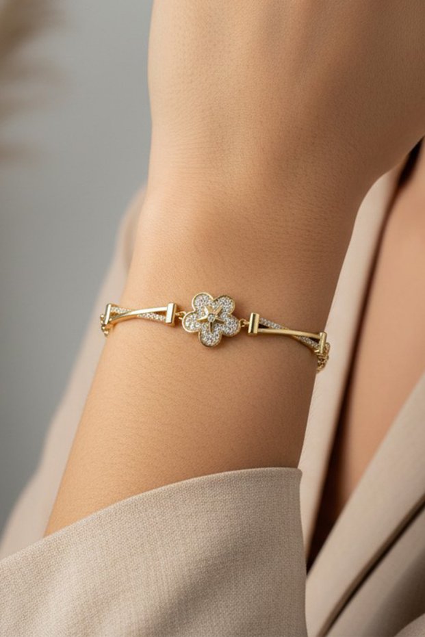 Style Pearl/Xuping Jewelry Dot Zircon Stone Bracelet