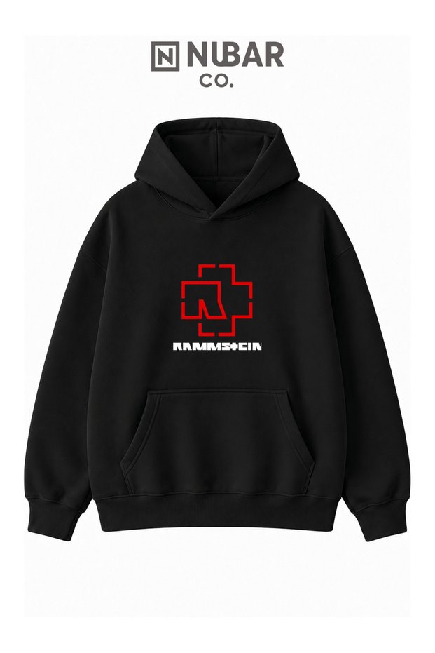 Rammstein Rock Printed Premium Design Unisex 3 Thread Threaded Premium Hooded Sweatshirt