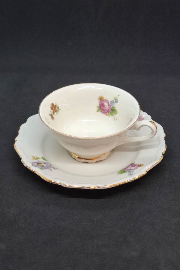 Karlskrona Porslinsfabrik Swedish Porcelain Vintage Coffee Cup 90 ml