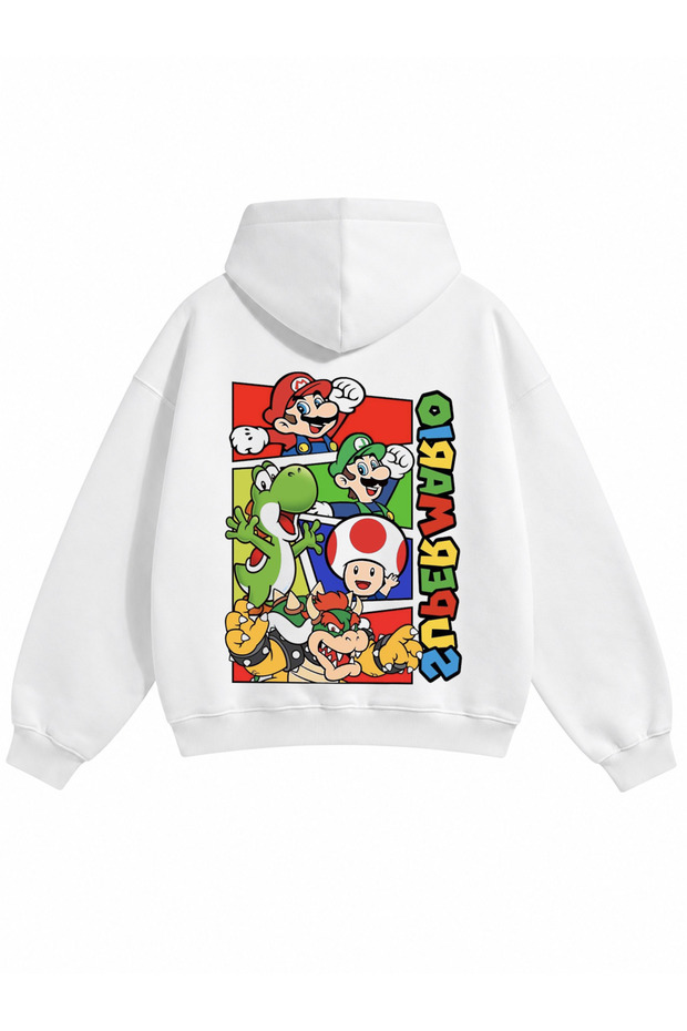 Premium 3 Thread Threaded Mario Vintage Gamer Unisex Cotton Sweatshirt
