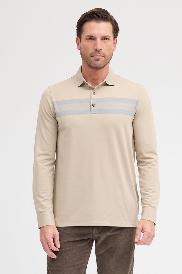 Men's Polo Neck Long Sleeve Sweatshirt