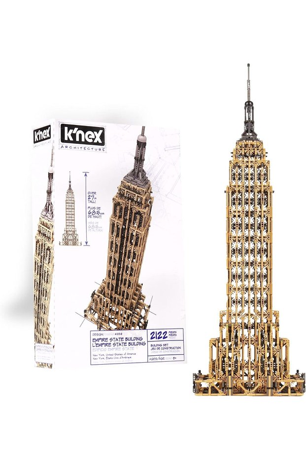 K'NEX 15259 Architecture Empire State Building Set, Hobby Craft Set for Kids and Adults, 2122 Piece Model Kit, Building Construction Set for Teenagers and Adults, Suitable for Children Aged 9 Years +