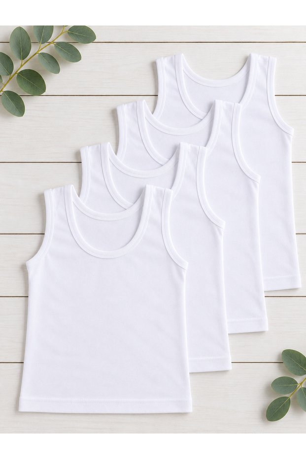 100% Cotton Girls' Thick Strap Undershirt 4-Pack / Undershirt / Underwear