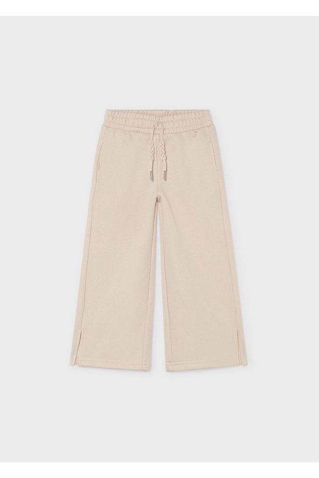 Girl's Wide Leg Sweatpants Beige 4518