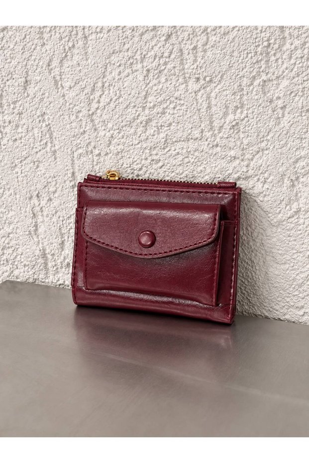 Front Pocket Zippered Multi-Compartment Zoe Black Women's Wallet Card Holder