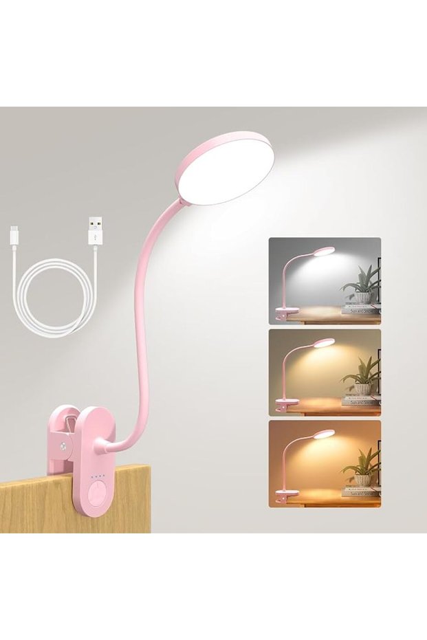 97 مصباح قراءة LED، وردي